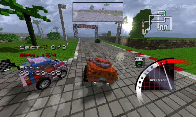 3D Pixel Racing 3D Pixel Racing WiiWare Game Racing Arcade Race Simulation