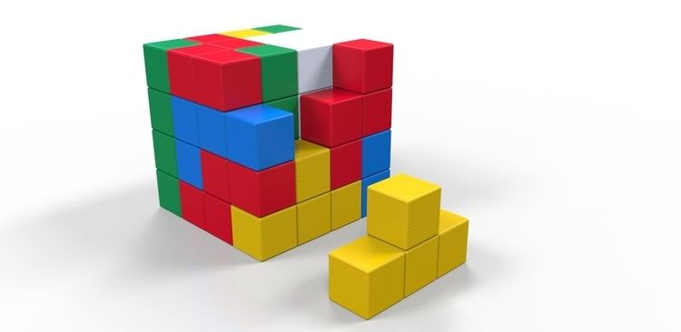 3D Tetris Tetris 3D puzzle STEP IGES 3D CAD model GrabCAD