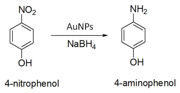 4-Nitrophenol Scheme for chemical catalysis from 4nitrophenol to 4aminophenol