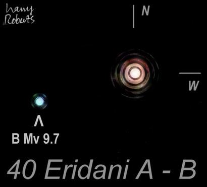 40 Eridani Harry observes the white dwarf star 40 Eridani B and considers if it
