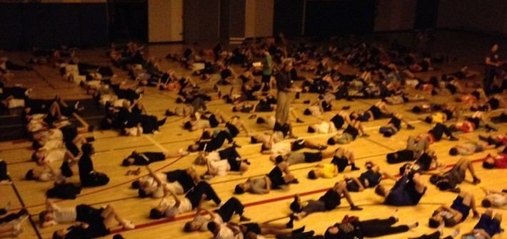 400 Boys Upper Canada College Yoga class for 400 boys promotes gender