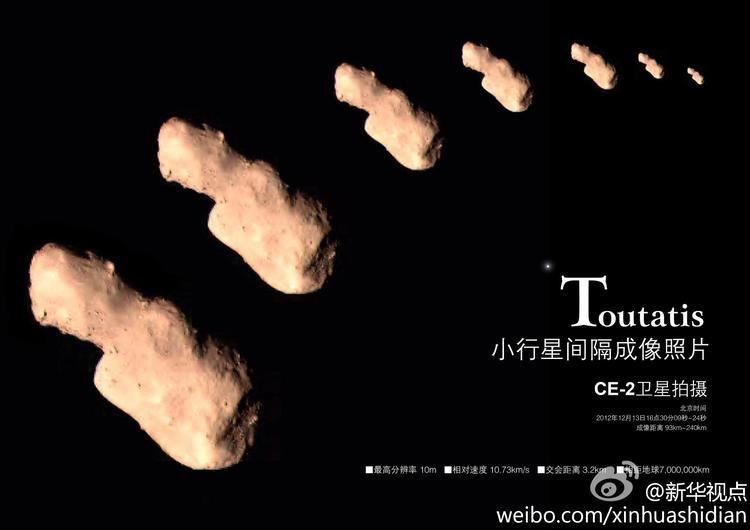 4179 Toutatis China joined the interplanetary club by successfully imaging the