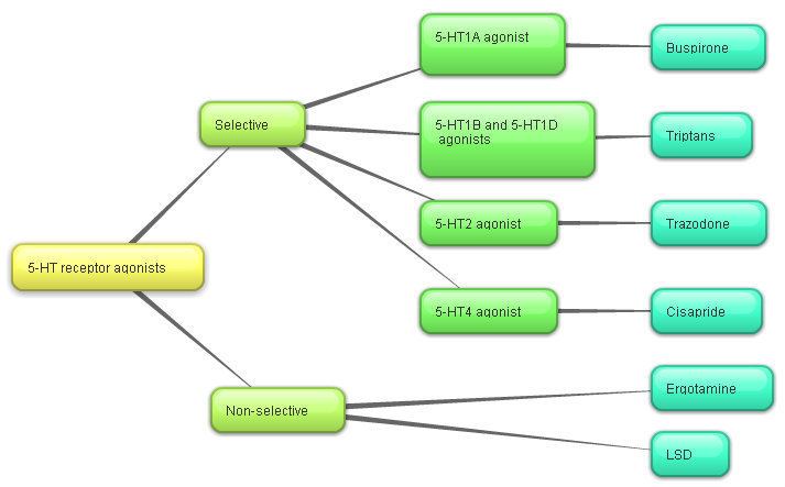 5-HT receptor Serotonin 5HT receptors agonists and antagonists CME at