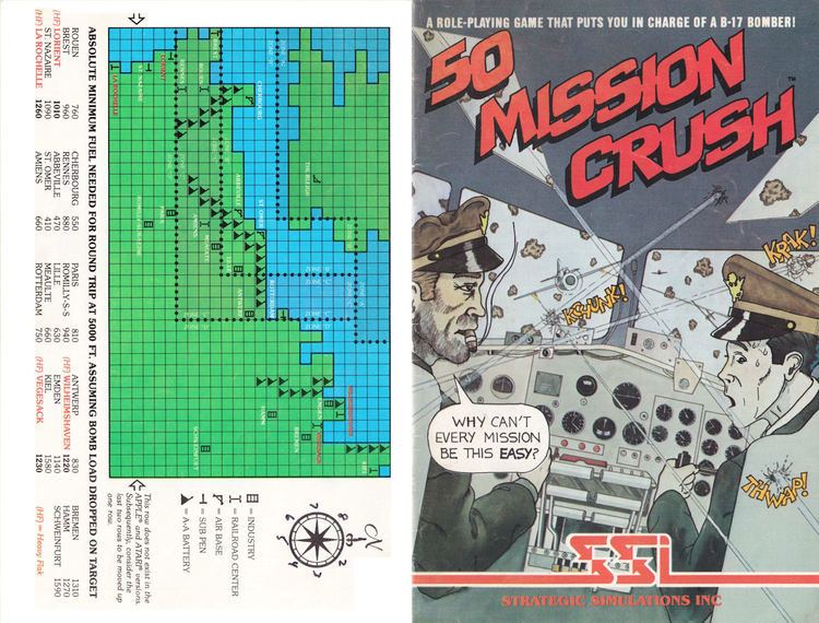 50 Mission Crush Atari 400 800 XL XE Fifty Mission Crush scans dump download
