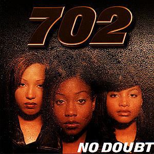 The "No Doubt" poster of 702 (group) with Kameelah Williams, Irish Grinstead, and LeMisha Grinstead