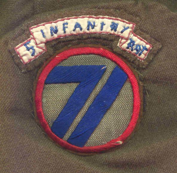 71st Infantry Division (United States) 71st Infantry Patch 5th INFANTRY REGIMENT ASSOCIATION