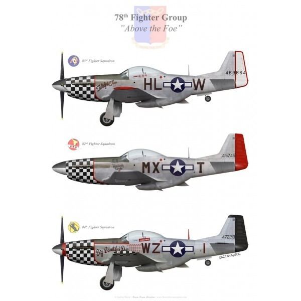 78th Fighter Group P51D Mustangs of the 78th Fighter Group US Army Air Forces Bravo