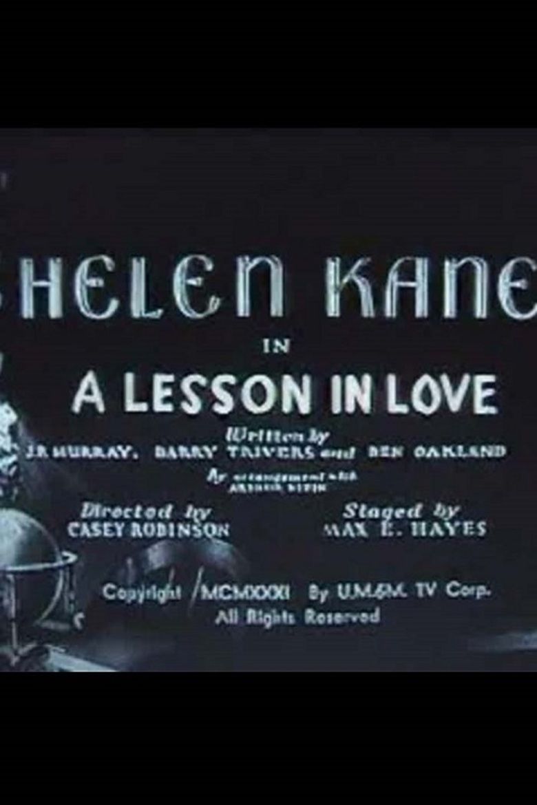 A Lesson in Love (1931 film) movie poster