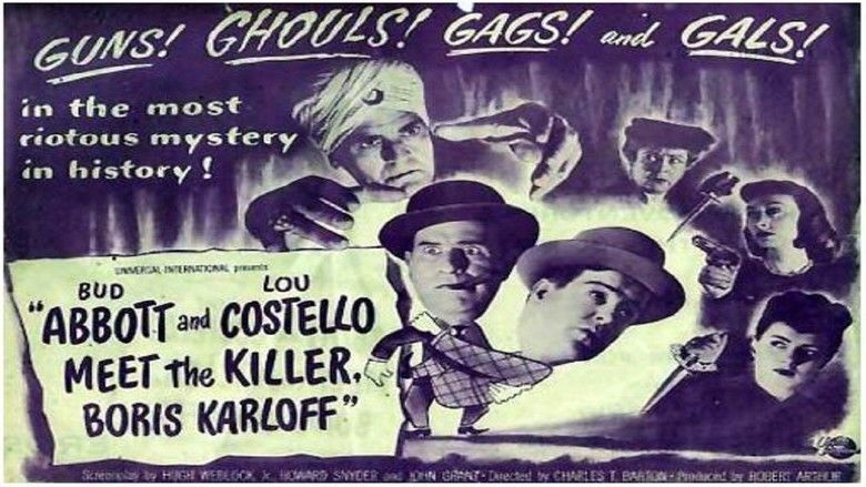 Abbott and Costello Meet the Killer, Boris Karloff movie scenes