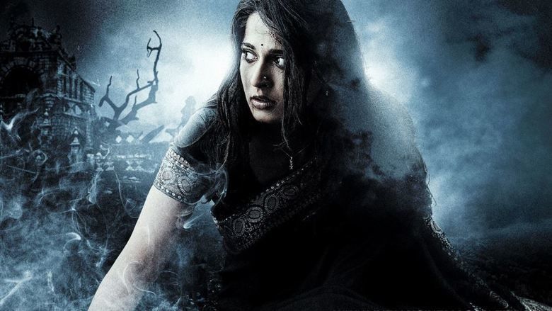 Anushka Shetty being afraid in a haunted place in the 2009 Indian Telugu-language horror fantasy film, Arundhati