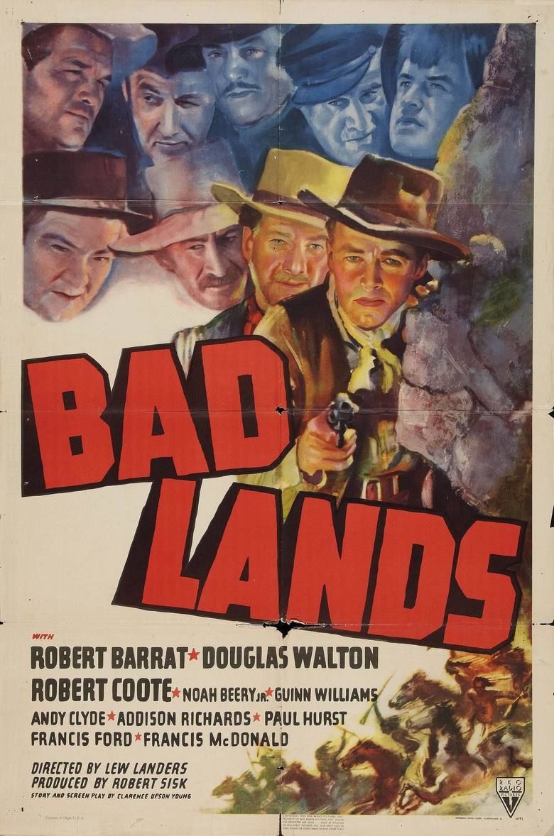 Bad Lands (1939 film) movie poster