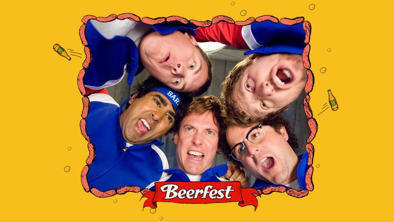 Jay Chandrasekhar, Kevin Heffernan, Steve Lemme, Paul Soter, and Erik Stolhanske in a movie scene from the 2006 film Beerfest