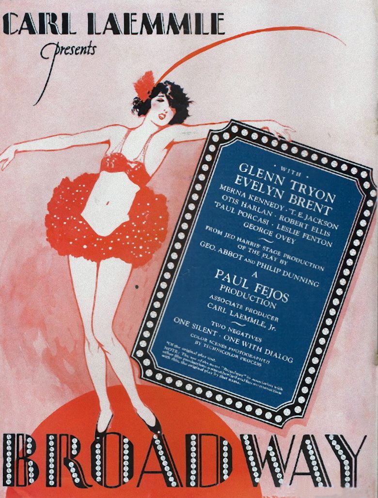 Broadway (1929 film) movie poster