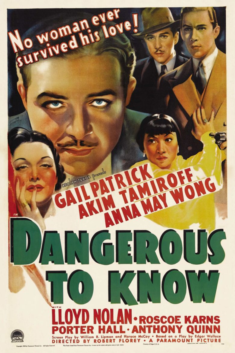 Dangerous to Know movie poster