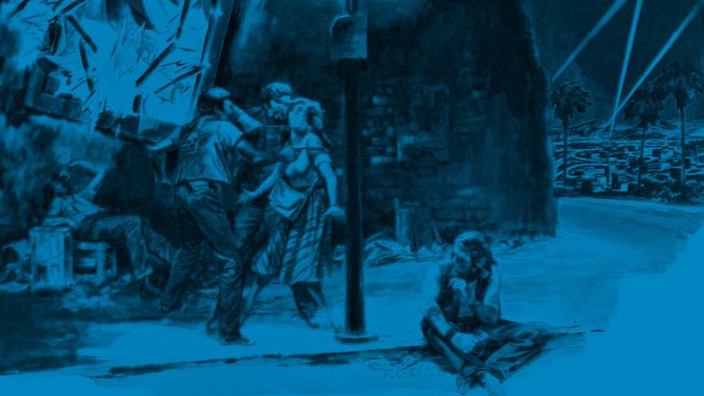 An illustration of a woman being kidnapped by some men in a quiet street