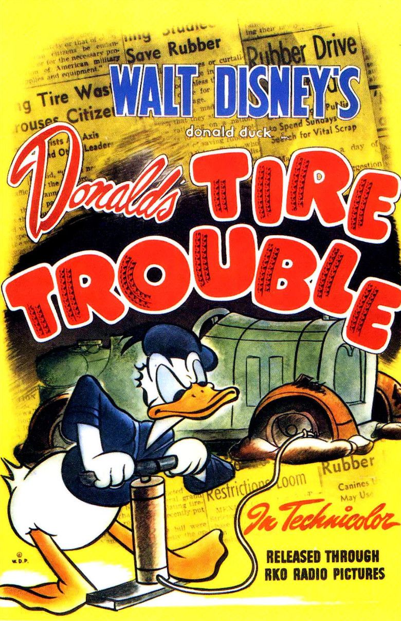 Donalds Tire Trouble movie poster