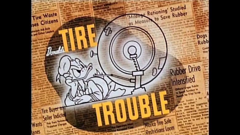Donalds Tire Trouble movie scenes
