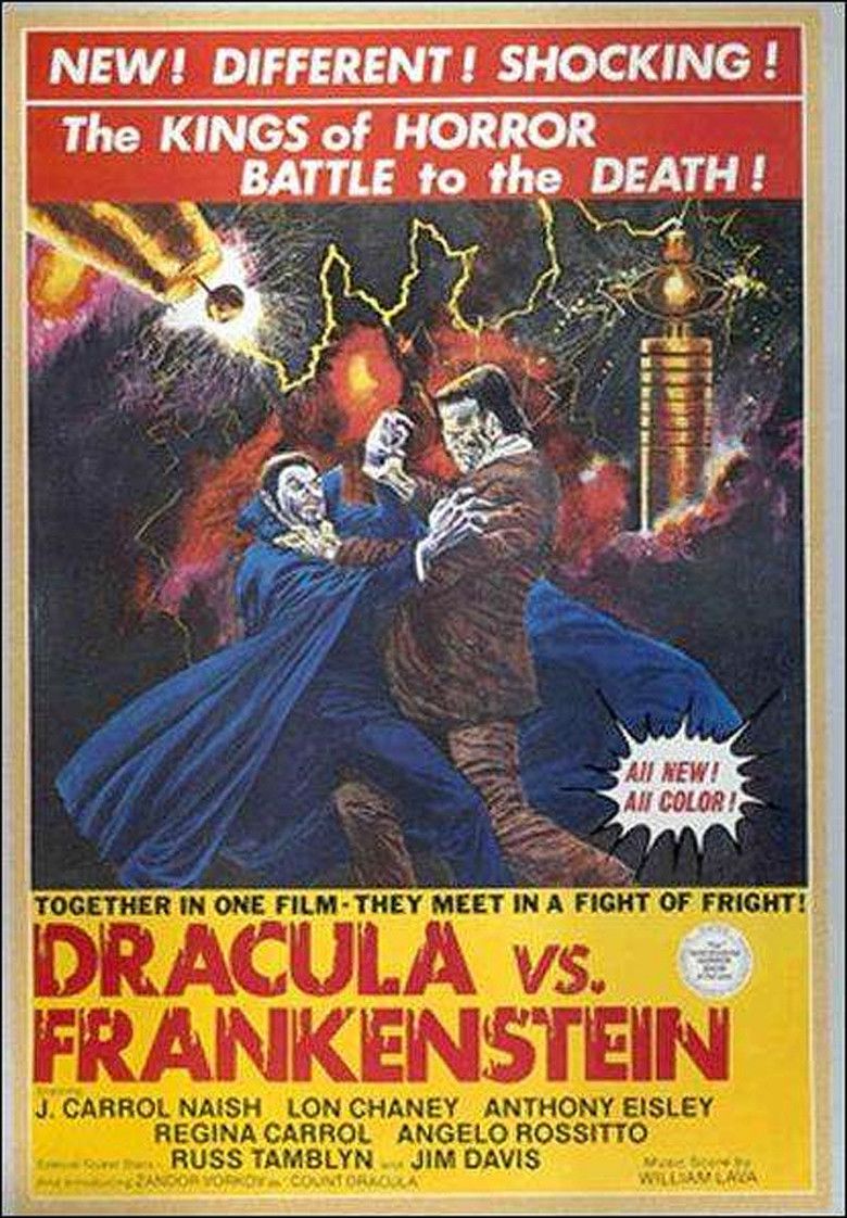 Dracula vs Frankenstein movie poster