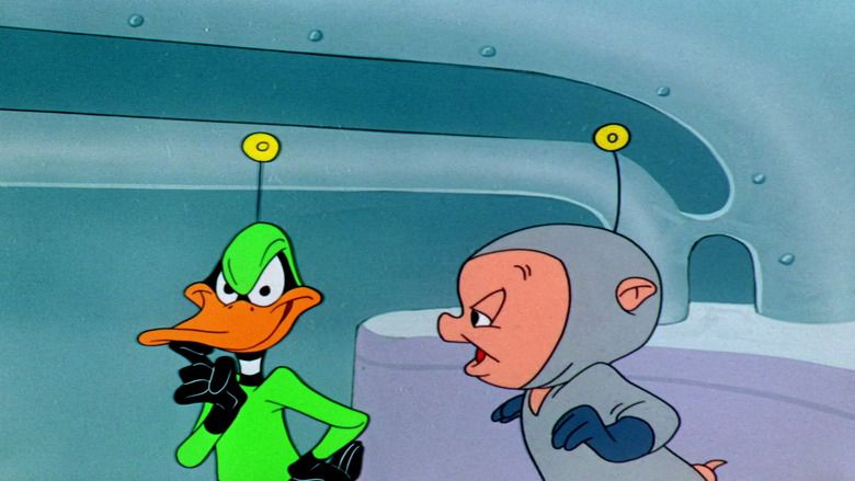 Duck Dodgers in the 24½th Century movie scenes