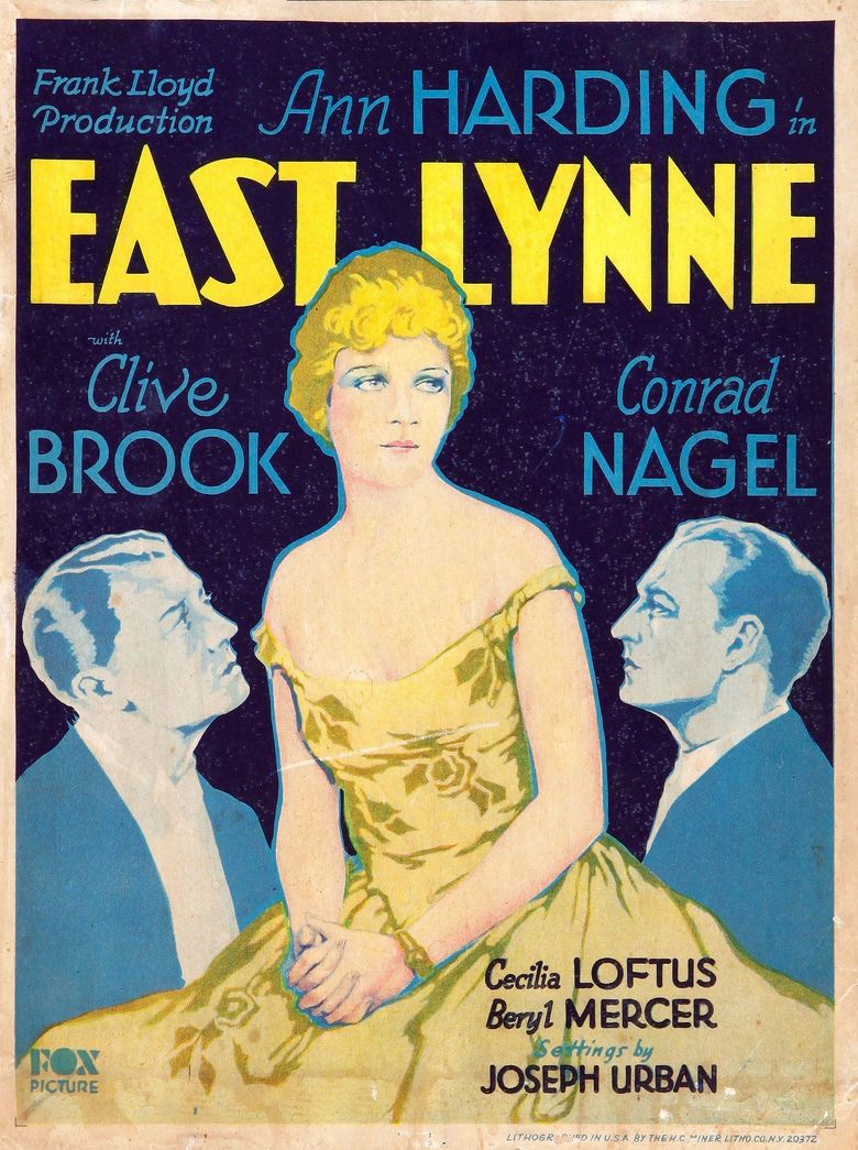 East Lynne (1931 film) movie poster