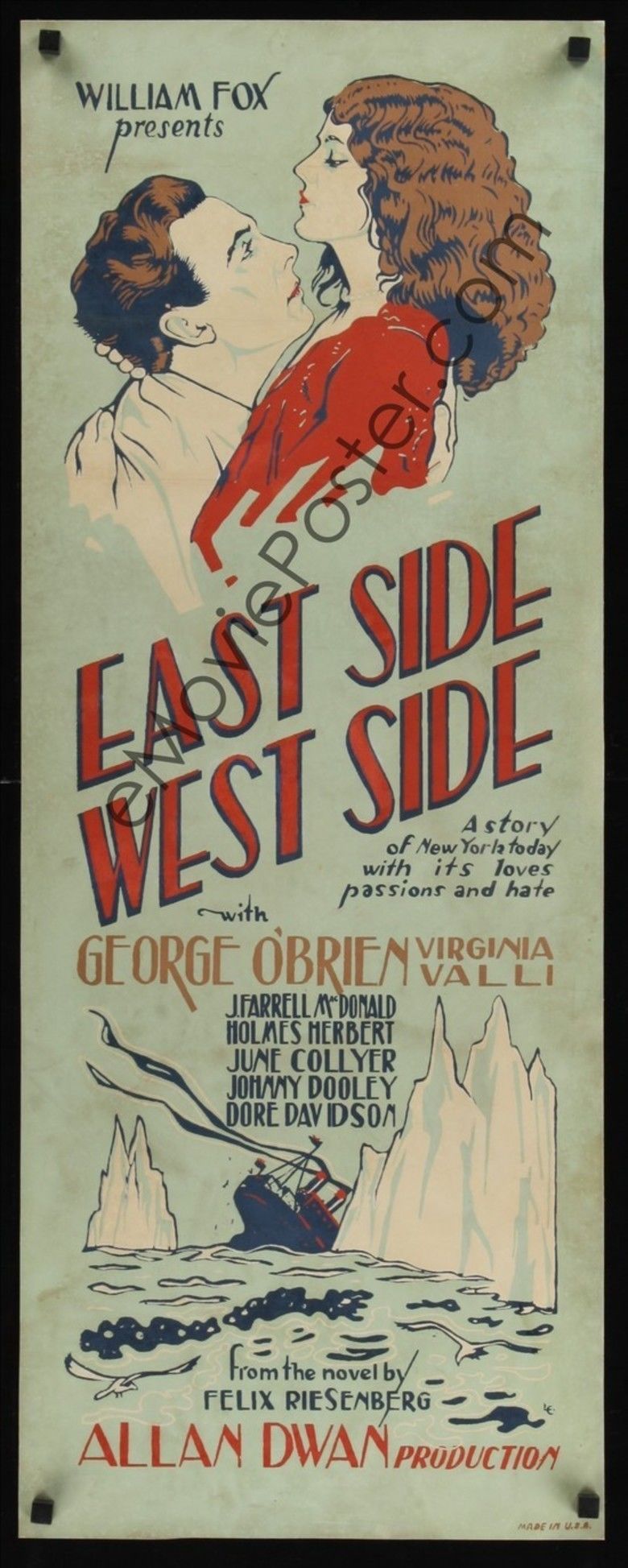 East Side, West Side (1927 film) movie poster