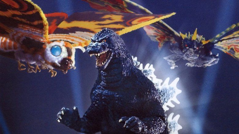 Godzilla vs Mothra movie scenes