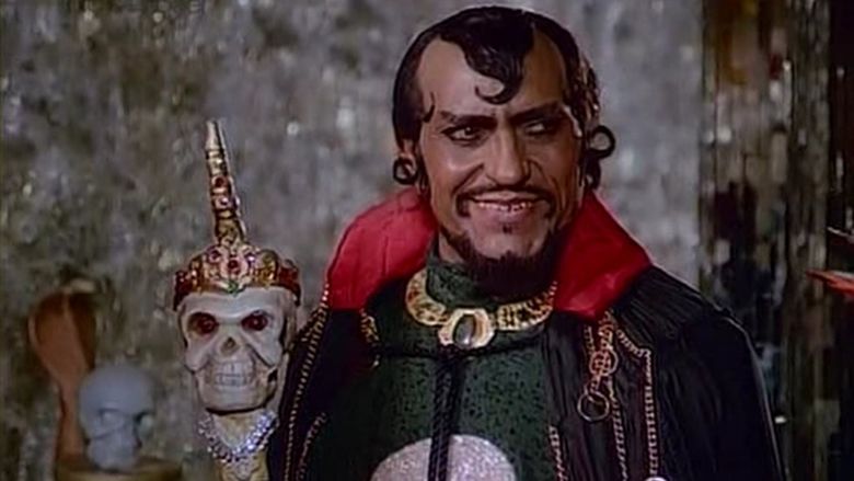 B. M. Vyas as Kamlak in a movie scene from Hatim Tai (1990 film).