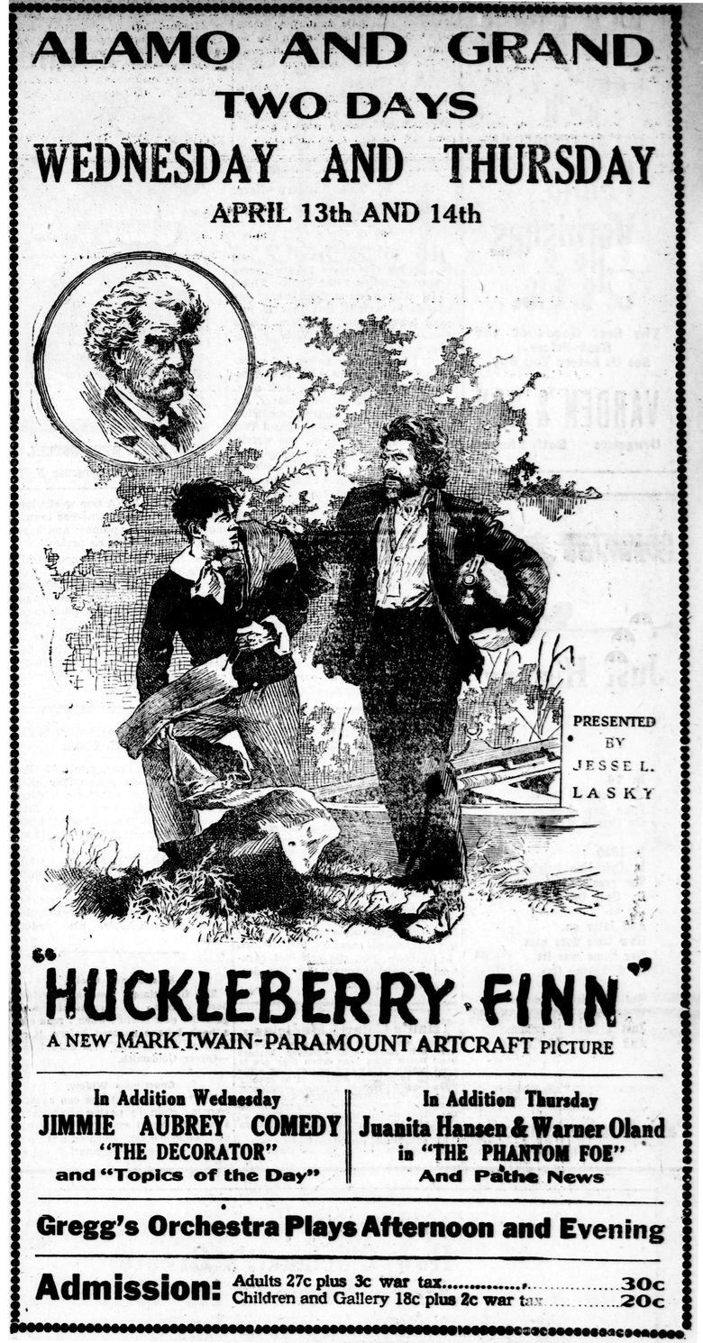 Huckleberry Finn (1920 film) movie poster