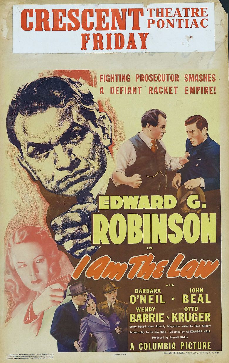 I Am the Law (1938 film) movie poster