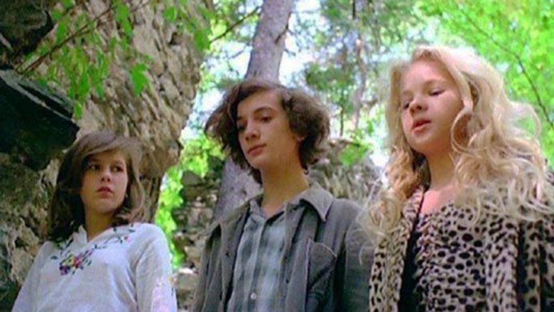 Lara Wendel, Martin Loeb and Eva Ionesco in a scene from 1977 movie, Maladolescenza