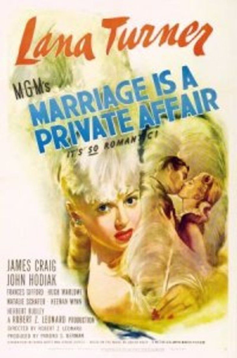 Marriage Is a Private Affair movie poster