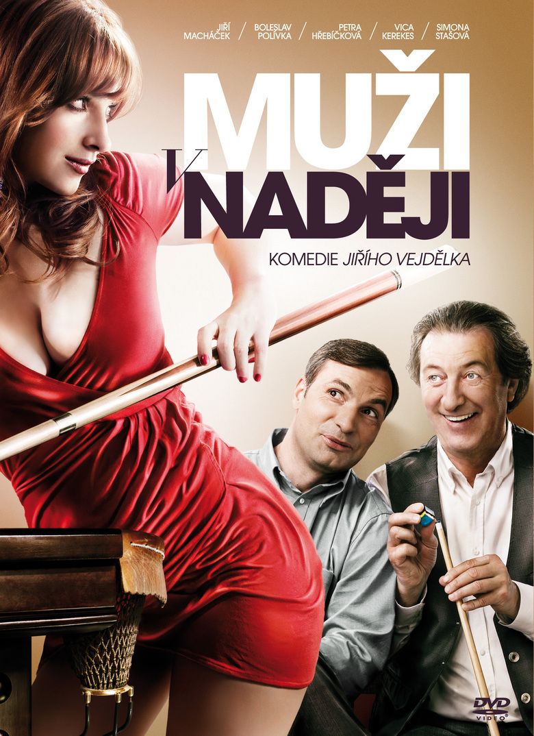 A movie poster of the 2011 sex comedy film "Men in Hope" starring Vica Kerekes, Jiri Machakek and Bolik Polivka