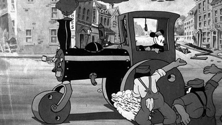 Mickeys Steam Roller movie scenes