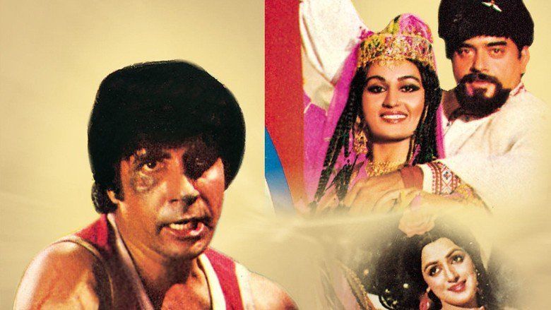Amitabh Bachchan, Hema Malini, Reena Roy, and Shatrughan Sinha in the 1981 action comedy film, Naseeb
