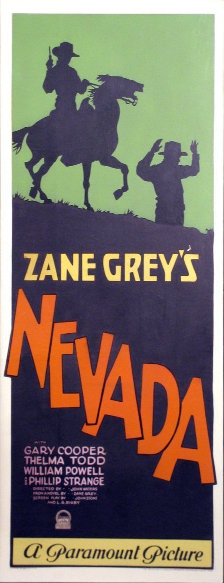 Nevada (1927 film) movie poster