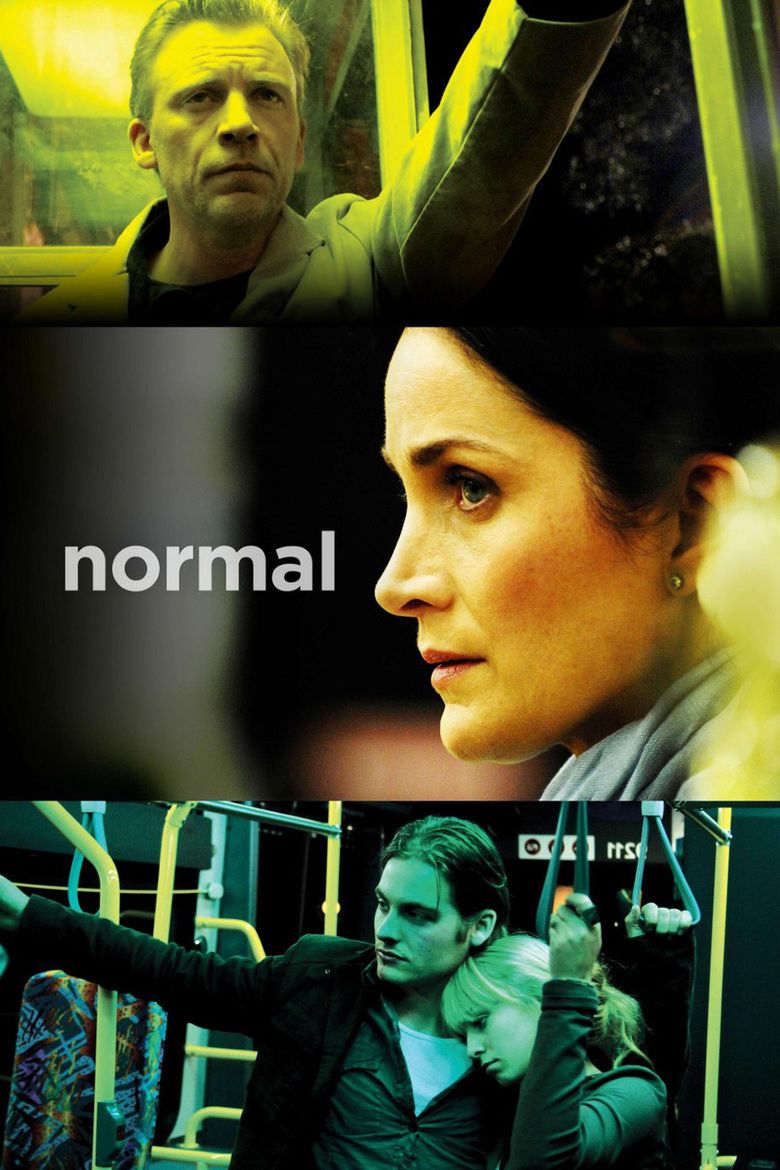 Callum Keith Rennie, Kevin Zegers, Carrie-Anne Moss, and Camille Sullivan in the movie poster of the 2007 film, Normal