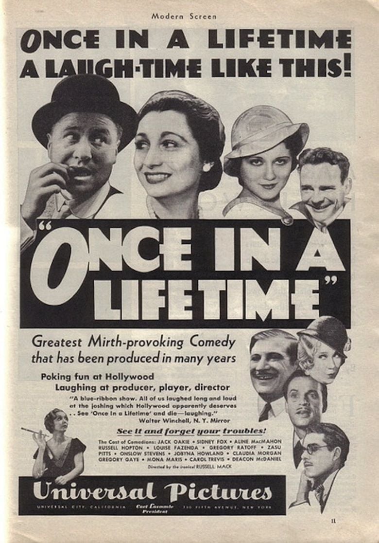 Once in a Lifetime (1932 film) movie poster