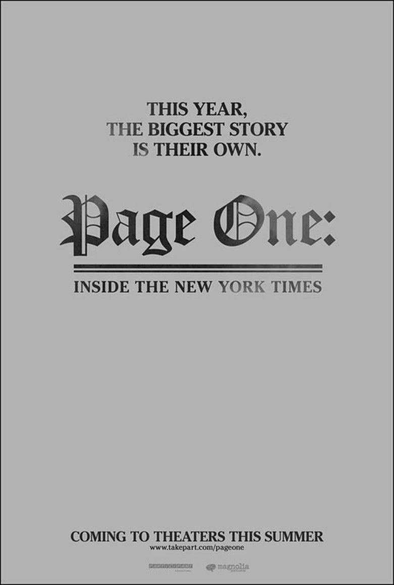 Page One: Inside the New York Times movie poster