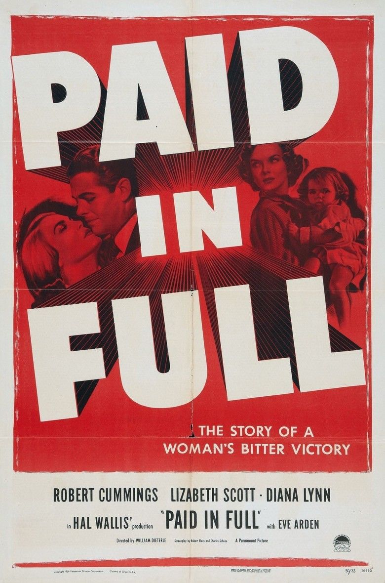 Paid in Full (1950 film) movie poster