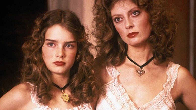 Pretty Baby (1978 film) Brooke Shields and Susan Sarandon wearing a sleeveless nightwear | movie scenes