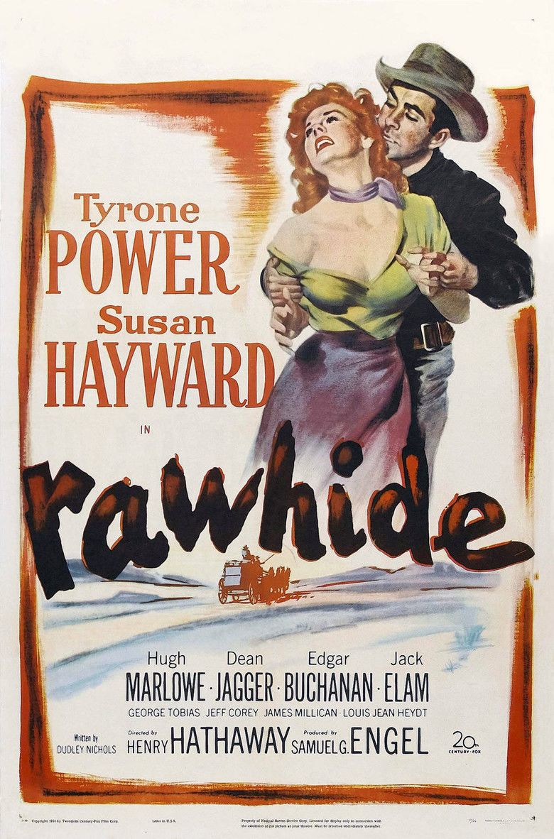 Rawhide (1951 film) movie poster