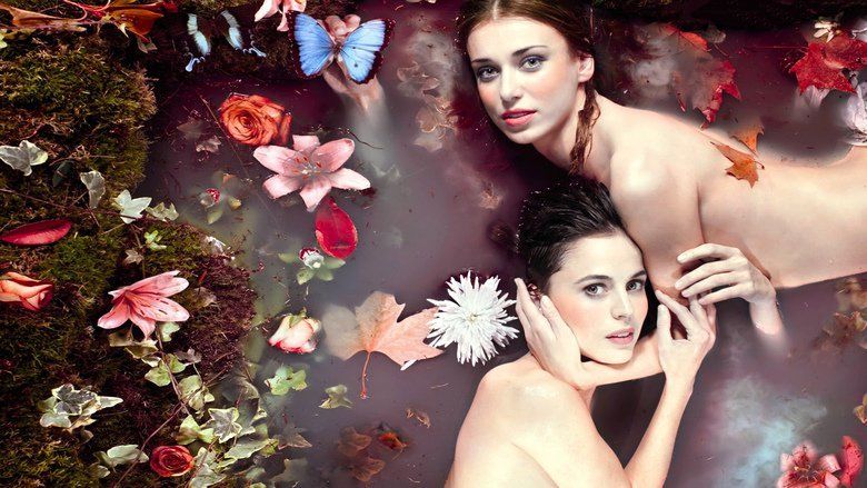 Elena Anaya as Alba and Natasha Yarovenko as Natasha bathing in a pool naked in a scene from Room in Rome, 2010.