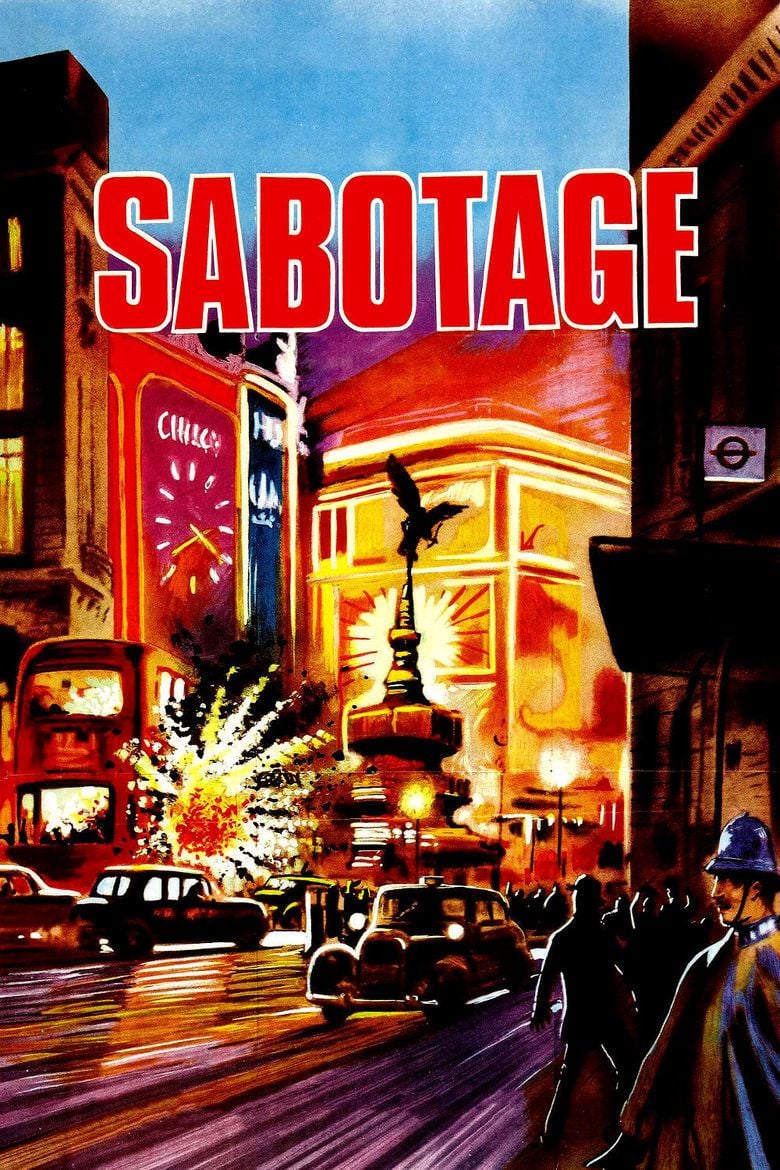 Sabotage (1936 film) movie poster