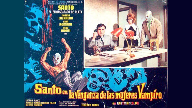 Santo vs las Mujeres Vampiro movie scenes