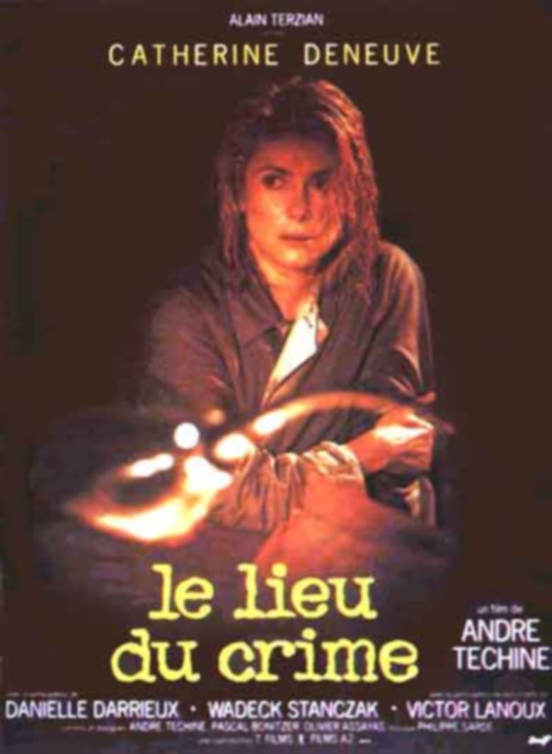 Scene of the Crime movie poster, a 1986 French crime drama film directed by André Téchiné, starring Catherine Deneuve.