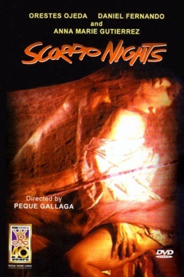 Daniel Fernando and Anna Marie Gutierrez in the movie poster of Scorpio Nights (1985 film)