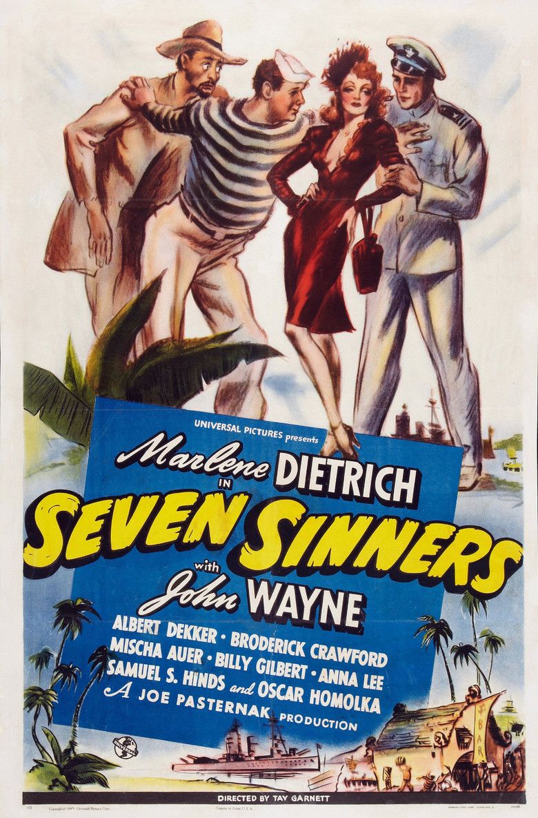 Seven Sinners (1940 film) movie poster