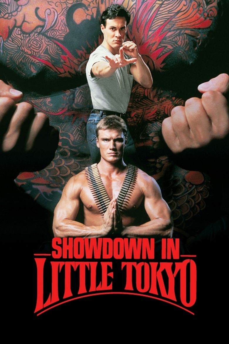 Dolph Lundgren and Brandon Lee in the theatrical release poster of the 1991 film Showdown in Little Tokyo