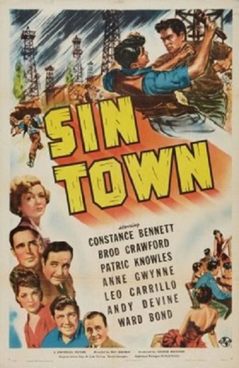 Sin Town (1942 film) movie poster