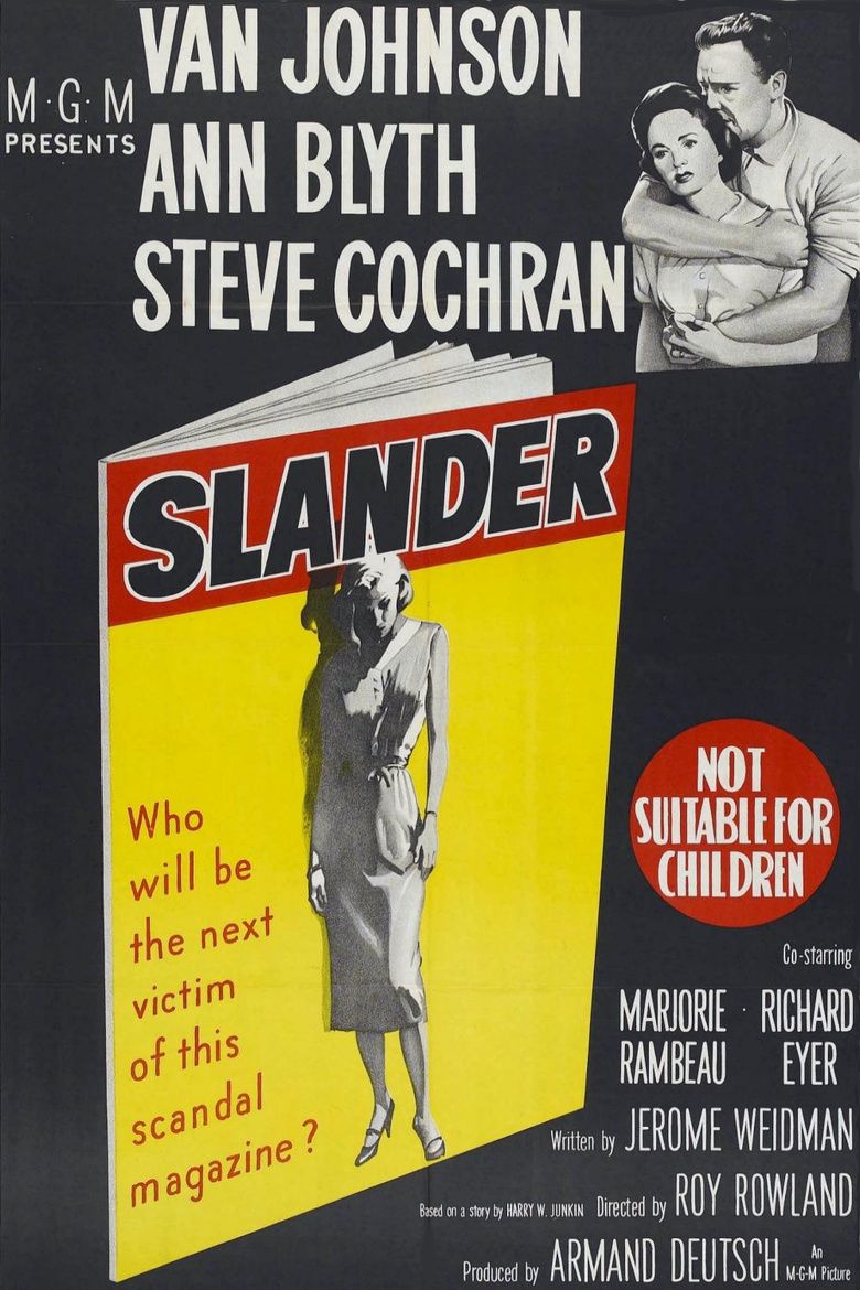 Slander (1956 film) movie poster